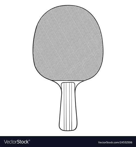 Table Tennis Racket Hand Drawn Royalty Free Vector Image
