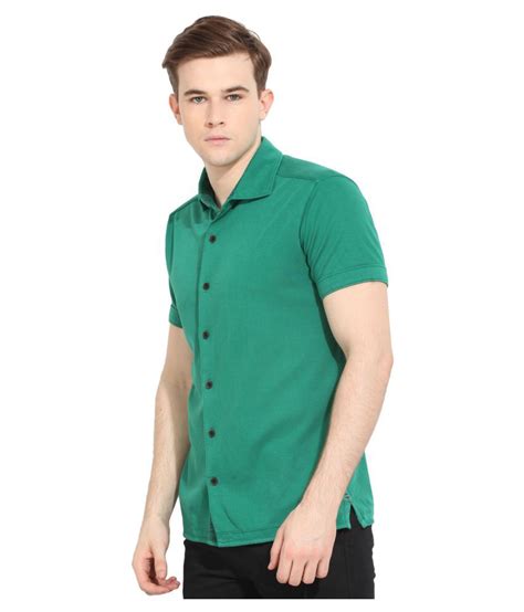 Smokestack Green Casuals Regular Fit Shirt Buy Smokestack Green