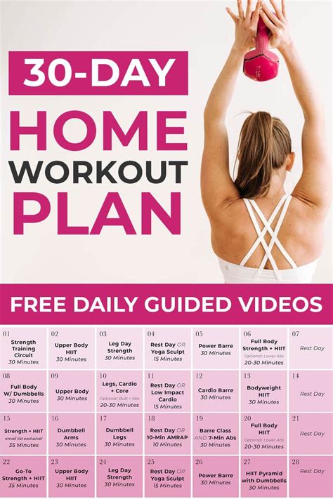 30 day home workout plan for women nourish move love at home workout plan workout plan for