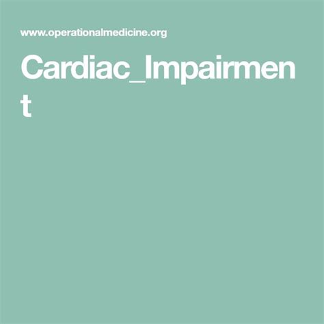 Cardiacimpairment Learning Courses Cardiac Distance Learning