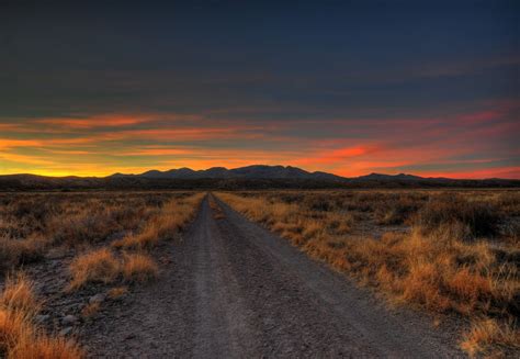 New Mexico Sunset New Mexico Landscape Scenery Desert Sunset