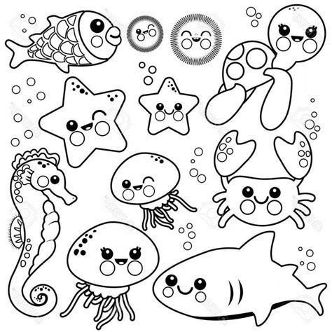 Sea Animals Coloring Book Pdf 447 File Svg Png Dxf Eps Free Free