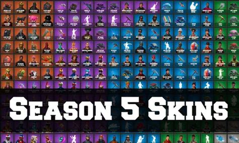 Fortnite Season 5 Skins All Fortnite Season 5 Outfits And Skins