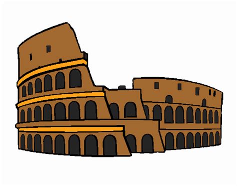 Unidad didáctica roma para los más pequeños. Dibujo de Coliseo romano pintado por en Dibujos.net el día ...