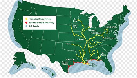 Inland Waterways Of The United States Map The Testing Gulf Intracoastal