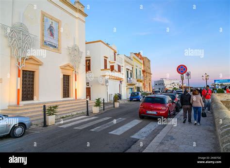 Street Scene In Warm Evening Light Along Riviera Sauro By The