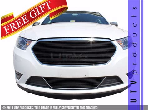 Gtg 2013 2019 Ford Taurus 2pc Gloss Black Custom Billet Grille Insert