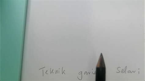 Teknik Lukisan Teknik Garisan Selari Youtube