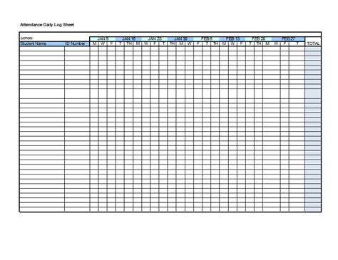 Spectacular Toolbox Meeting Attendance Sheet Register Template Excel