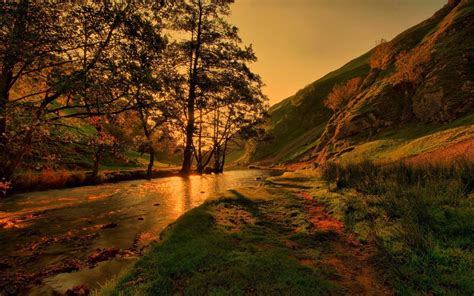 Mountains Landscapes Nature Trees Shadows Lighting Evening Beams