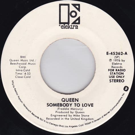 Queen Somebody To Love 1976 Sp Vinyl Discogs