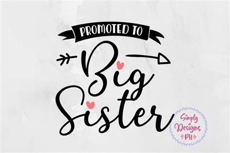 Promoted To Big Sister Svg Big Sister Svg Big Sister Cut Etsy