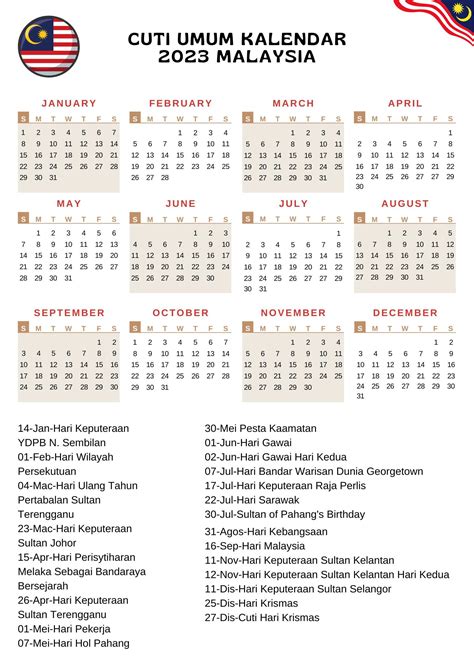 Cuti Umum Kalendar 2022 Malaysia ️