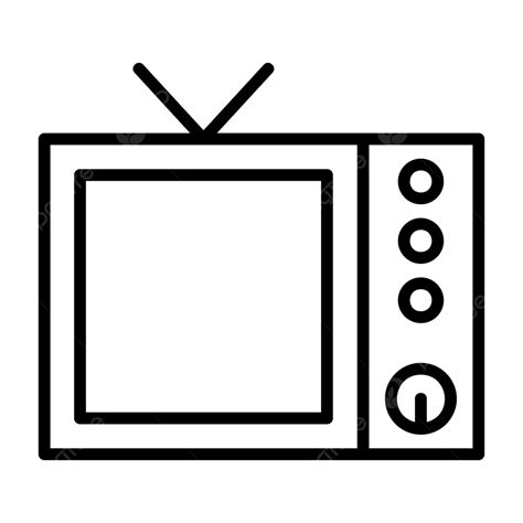 Television Line Icon Vector Television Icon Computer Display Png And