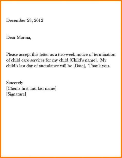How To Write A Two Week Notice | Business proposal sample ...