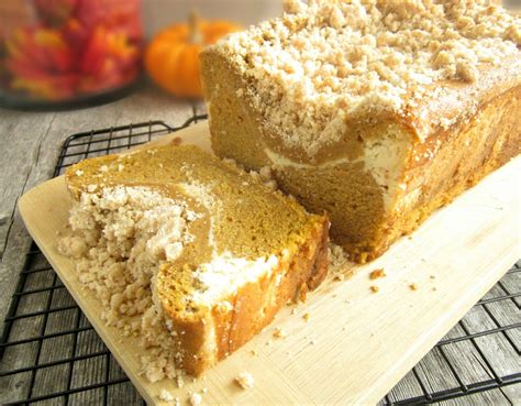 Hungry Couple Pumpkin Streusel Bread With Cream Cheese Swirl