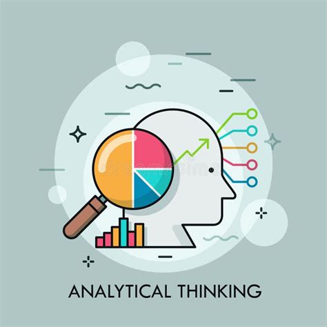 Analytical Thinking Thin Line Concept Stock Vector Illustration Of Analyst Head 109696336