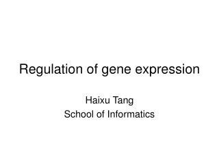 Ppt Regulation Of Gene Expression Powerpoint Presentation Free
