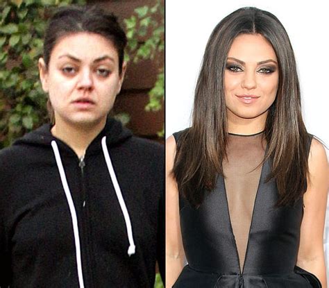 Mila Kunis Natural Beauty Stars Without Makeup Us Weekly