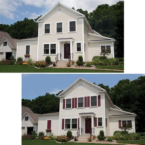 The exterior house shutters are not mere decor to your house. Vantage 2-Pack Midnight Green Raised Panel Vinyl Exterior ...