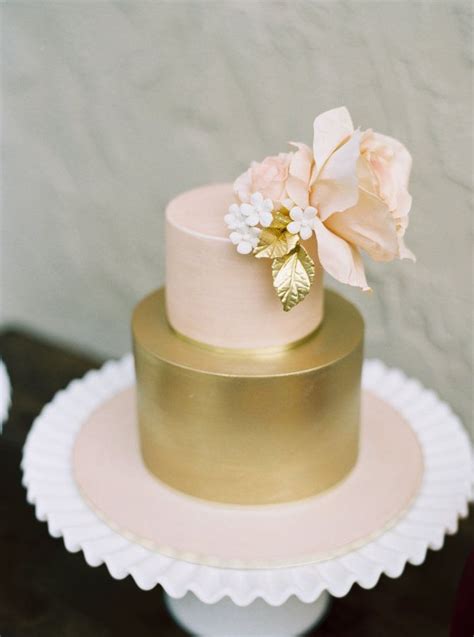 Blush And Gold Floral Topped Cake Living20151109fifty Shades