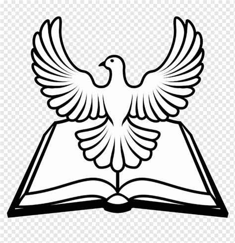 Book And Dove Illustration Bible Doves As Symbols Religious Text