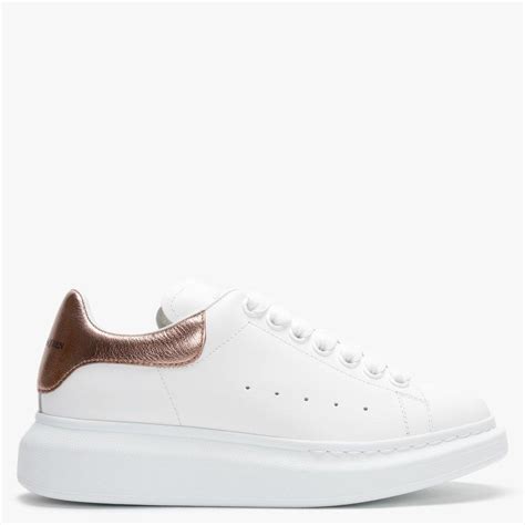 Alexander mcqueen velvet rose gold classic sneakers £273 £390. Alexander McQueen Leather Oversized Rose Gold Flash ...
