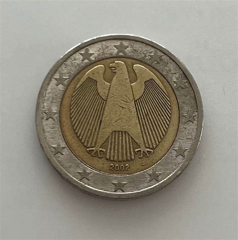 Pièce De 2 Euros Allemagne 2002 J Avec Erreur Dimpression Etsy France