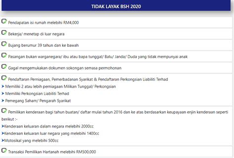Syarat umum kelayakan bsh 2020. Syarat Kelayakan BSH Fasa 3, Tambahan RM 100 dan E-tunai ...