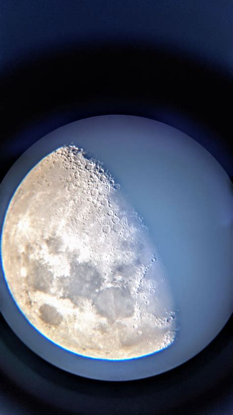 The Moon Through The Eyes Of My Telescope As Seen By My Mobile