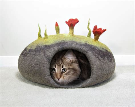 Felted cat caves are the most adorable, versatile and stylish of pet beds. Felted Cat Bed TUTORIAL / Cat Cave Pattern. Instant PDF