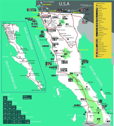 Mapa De Baja California Con Municipios Estado De Baja California