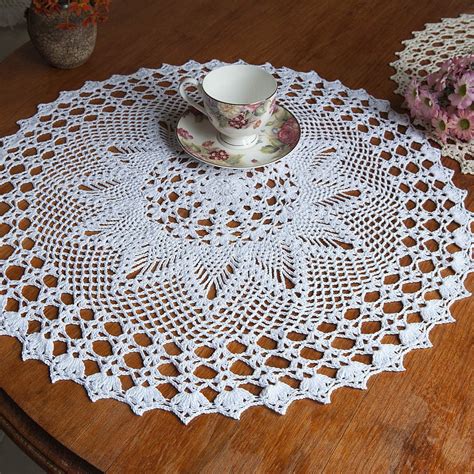 20 Diameter Round Handmade Cotton Crochet Doiliesecru Round