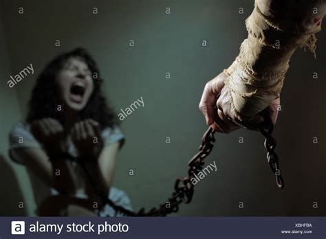 Chained Slave Woman High Resolution Stock Photography And Images Alamy