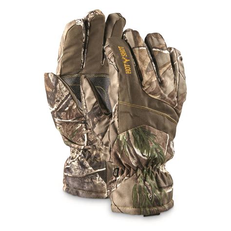 Hot Shot Mens Camo Hunting Gloves Waterproof 2 Pack 641131 Gloves