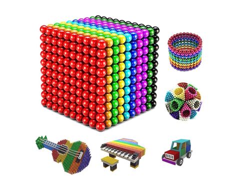 Magnetic Balls 1000 Pcs 5mm 10 Rainbow Colors Balls Multicolored Large