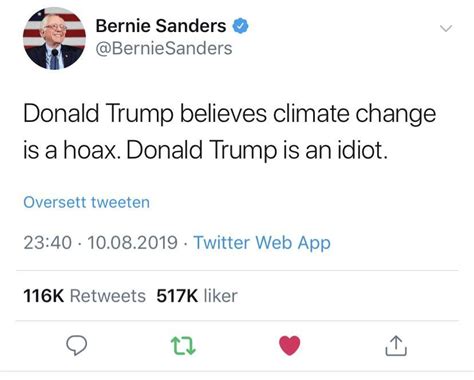 Bernie Sanders Tweet From Yesterday Now Has Over Half A Million Likes