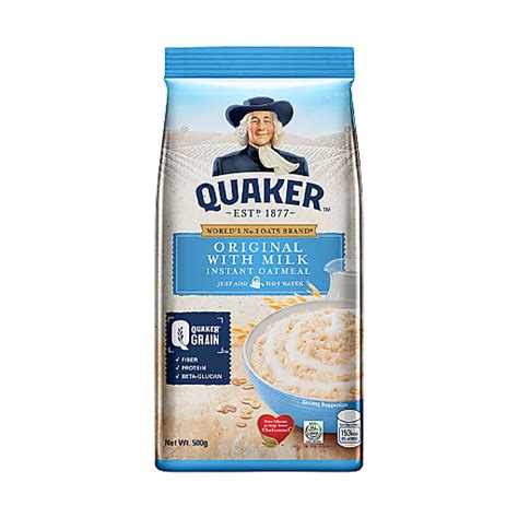 Quaker Original With Milk Instant Oatmeal 500g Oats And Cereals