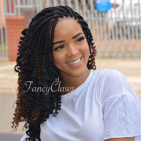 20 Curly Single Braids Hairstyles Hairstyle Catalog