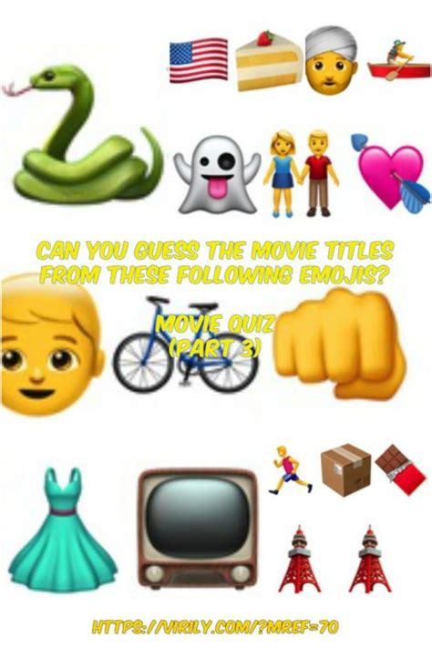 Can You Guess The Movie Titles From These Following Emojis Movie Quiz