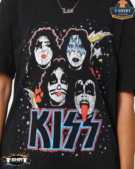 Vintage Kiss Face Shirt Kiss Rock Band Tee Unisex T Shirt Etsy