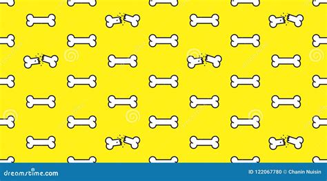 Dog Bone Seamless Vector Pattern Bone Scarf Isolated Wallpaper