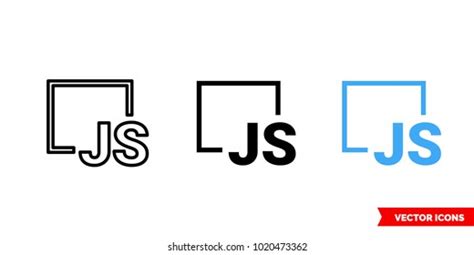 Js Symbol Icon 3 Types Color Stock Vector Royalty Free 1020473362