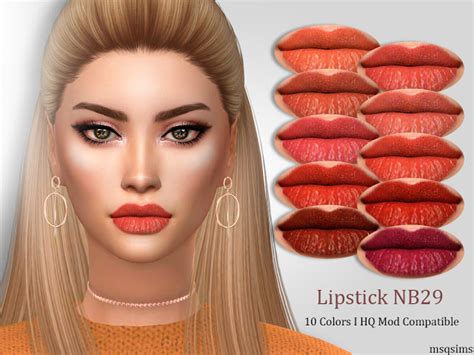 Lipstick Nb29 At Msq Sims Sims 4 Updates