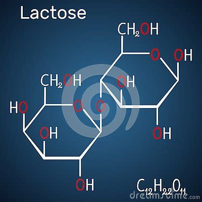 Lactose Milk Sugar Molecule It Is A Disaccharide Structural Chemical