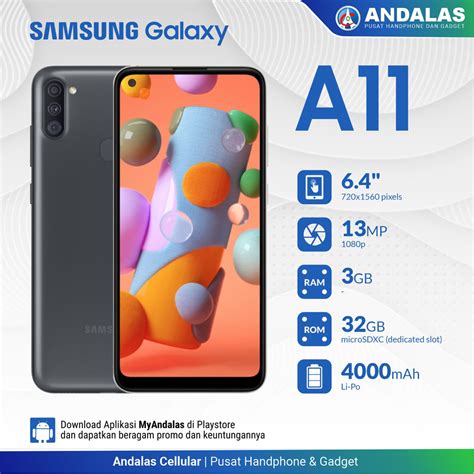 Samsung Galaxy A11 Sm A115fds 64 Inch 332gb Garansi Resmi Shopee