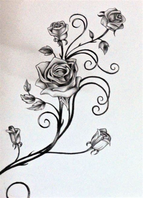 Roses And The Vine By Rosilutfi On Deviantart Rose Vine Tattoos Vine