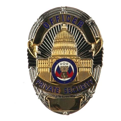 Security Stock Metal Badges Gold Silver Private Osfm Apparel