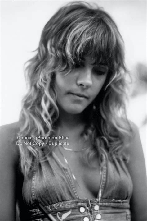 Stevie Nicks Babe Early S Fleetwood Mac Candid Photo Photograph B W X Halter Top Hippie