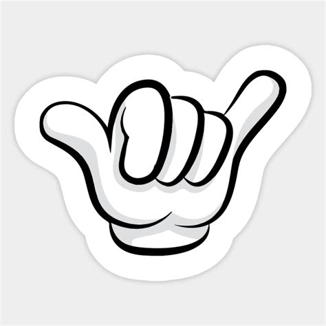 Hang Loose Sign Mickey Mouse Sticker Teepublic
